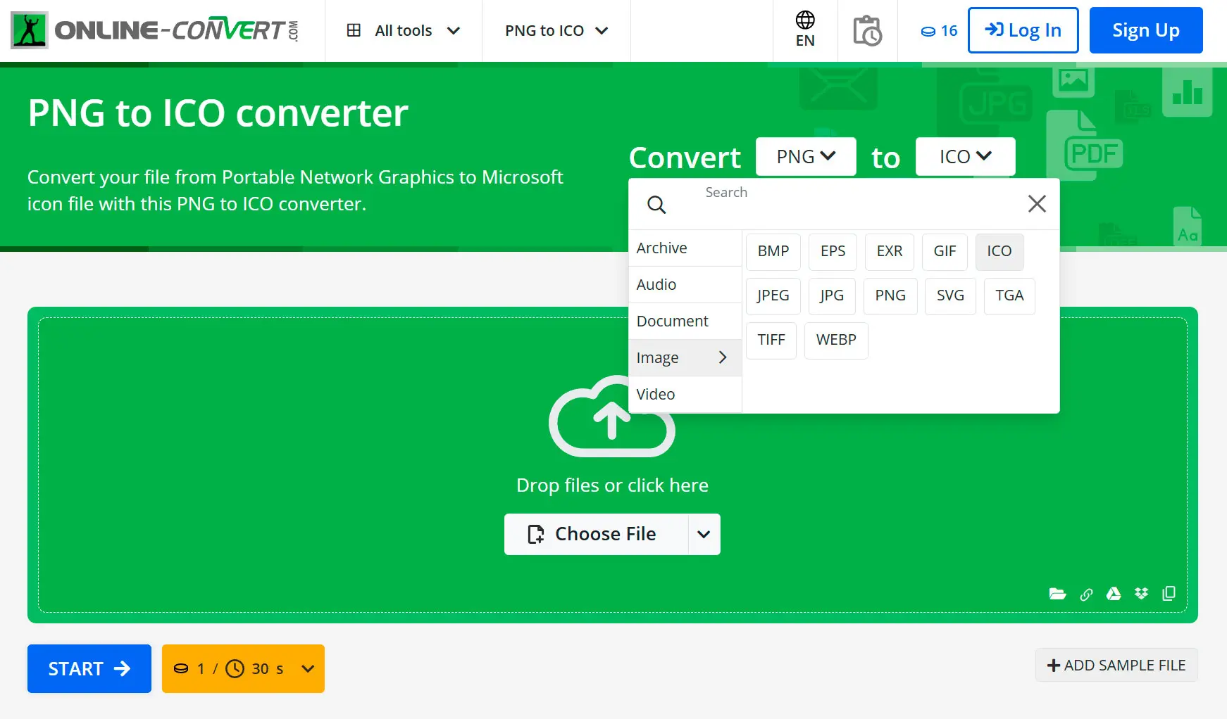 Online-Convert.com：由 png 創建圖示..