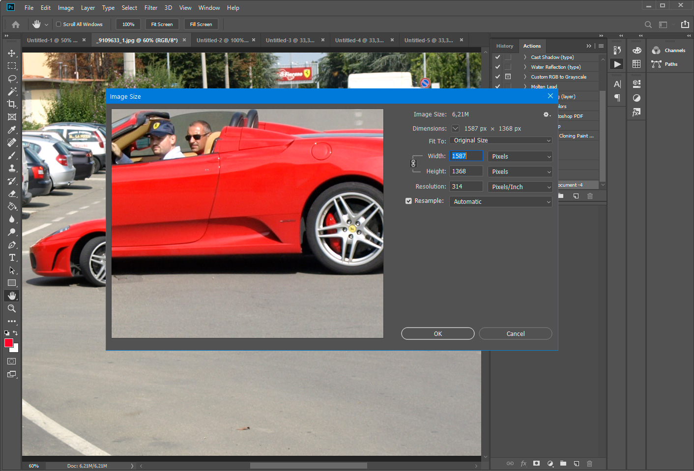 Photoshop - 調整多張影像尺寸.