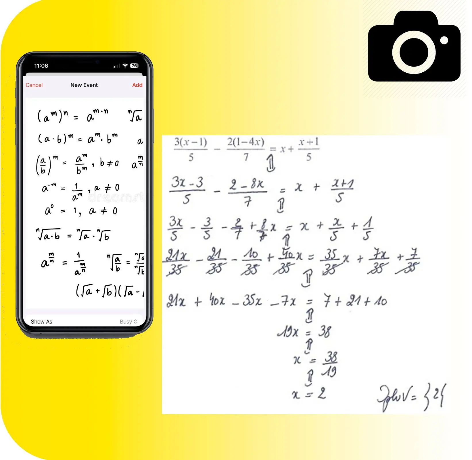 只需拍照或截圖.