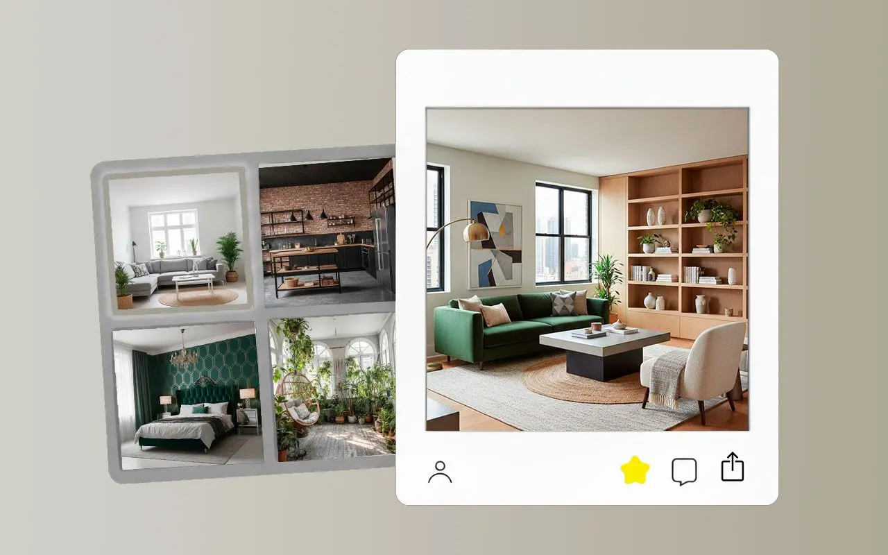 創造任何您能想像的事物: 室內設計概念.