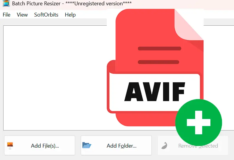 新增您的 AVIF 檔案.