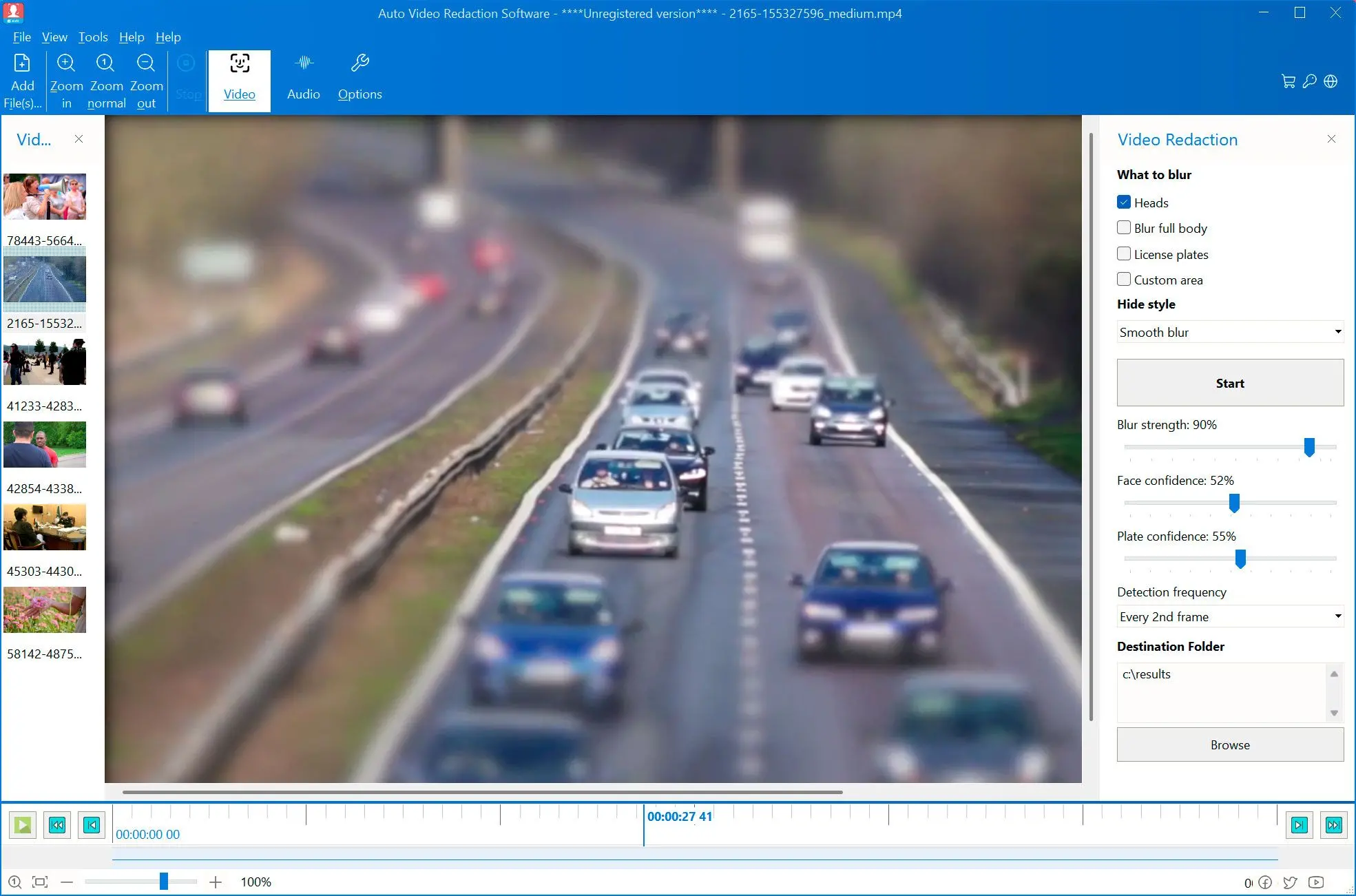 Auto Video Redaction Software 螢幕截圖.