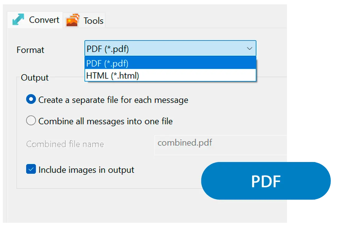 選擇 PDF 輸出.