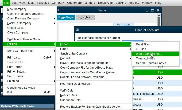 匯入 QuickBooks.