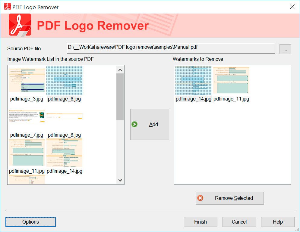 SoftOrbits PDF Logo Remover 螢幕截圖.