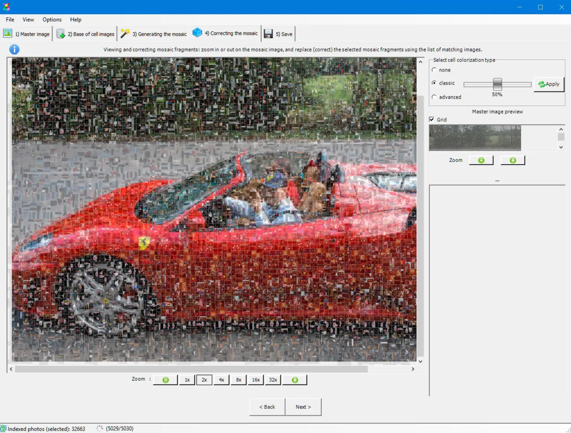 Photo Mosaic Software 螢幕截圖.